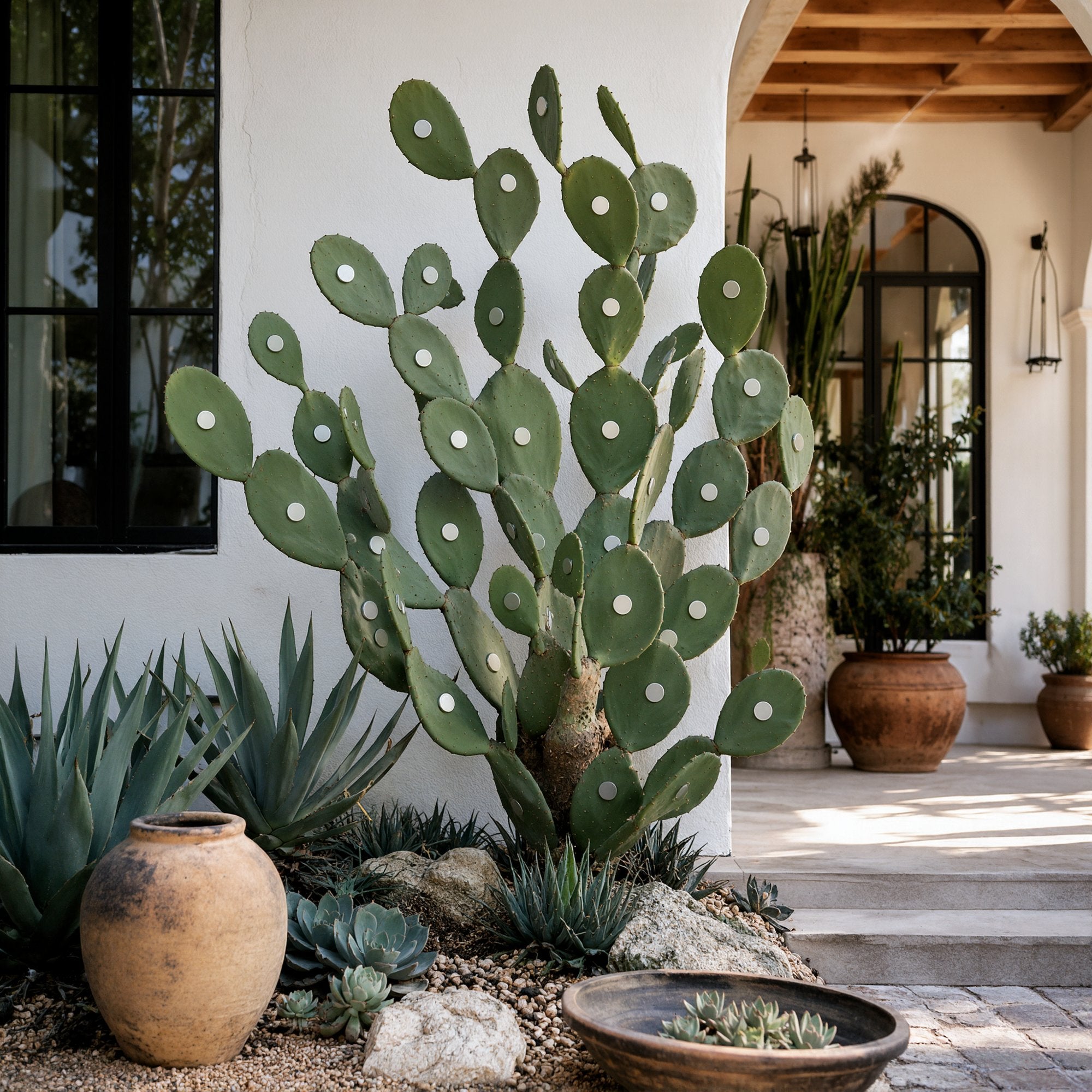 Prickly pear discs.